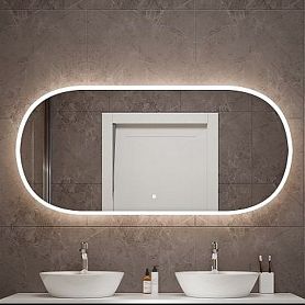 Зеркало Art & Max Bari White 70x150, с теплой подсветкой и диммером, цвет белый матовый - фото 1