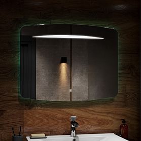 Зеркало Art & Max Gina 90x70, с подсветкой и диммером, функцией антизапотевания - фото 1