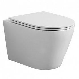 Унитаз Esbano Clavel White подвесной, безободковый, с сиденьем микролифт, цвет белый - фото 1