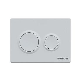 Кнопка смыва Berges Novum O4 040064 для унитаза, цвет белый Soft Touch - фото 1