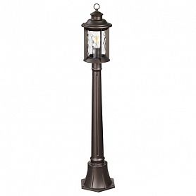 Садово-парковый фонарь Odeon Light Mavret 4961/1F, арматура коричневая, плафон стекло прозрачное - фото 1