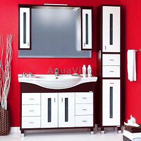 Мебель для ванной Бриклаер Бали 120, цвет белый - венге - фото 1