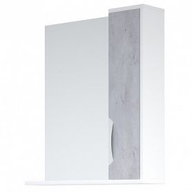 Шкаф-зеркало Corozo Чикаго 75, правый, цвет белый / бетон - фото 1