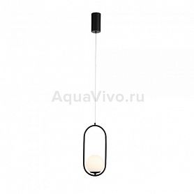 Подвесной светильник ST Luce Donolo SL395.403.01, арматура металл, цвет черный, плафон стекло, цвет белый - фото 1
