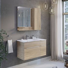 Мебель для ванной Comforty Варна 90, цвет дуб сонома - фото 1