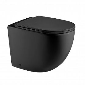 Унитаз Weltwasser SK Merzbach 002 MT-BL приставной, безободковый, с сиденьем микролифт, цвет черный матовый - фото 1