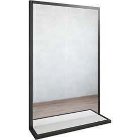 Зеркало Sanflor Норд 60x85, цвет белый / черный муар - фото 1