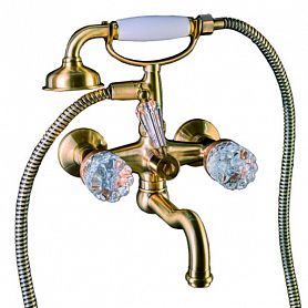 Смеситель Boheme Luxury Crystal 313-CRST для ванны, с душевым гарнитуром - фото 1