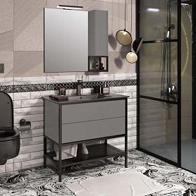 Мебель для ванной Опадирис Треви 90, цвет серый матовый - фото 1
