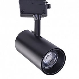 Трековый светильник Arte Lamp Vinsant A2665PL-1BK, арматура черная, плафон пластик черный, 7х14 см - фото 1