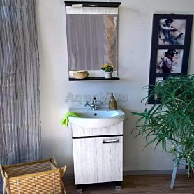 Мебель для ванной Sanflor Толедо 50, цвет Венге/Северное дерево светлое, левая - фото 1