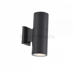 Уличный настенный светильник ST Luce Tubo2 SL074.401.02, арматура металл, цвет черный, плафон металл, цвет черный - фото 1