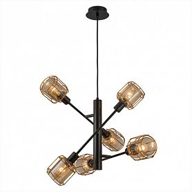 Подвесной светильник Citilux Таверна CL542162, арматура черная, плафон стекло бежевое - фото 1