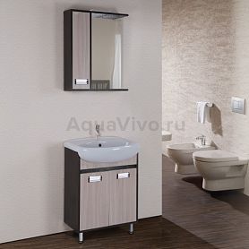 Мебель для ванной Оника Гамма 60.10, цвет венге луизиана / ясень шимо - фото 1