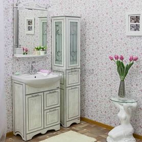 Мебель для ванной Sanflor Адель 65, цвет белый/патина серебро - фото 1