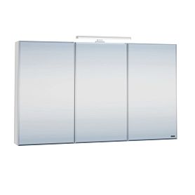 Шкаф-зеркало Санта Стандарт 120, с подсветкой, цвет белый - фото 1