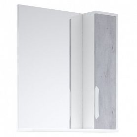 Шкаф-зеркало Corozo Чикаго 65, правый, цвет белый / бетон - фото 1