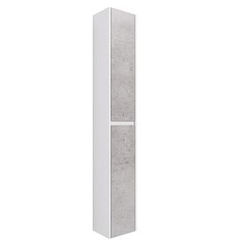 Шкаф-пенал Dreja Slim 30, подвесной / напольный, цвет белый глянец / бетон - фото 1