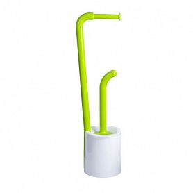 Стойка Fixsen Wendy FX-7032-60 напольная, с держателем туалетной бумаги и ершиком, цвет зеленый / белый - фото 1