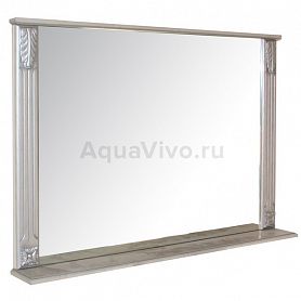 Зеркало Mixline Людвиг 105x70, с полочкой, цвет серебро - фото 1