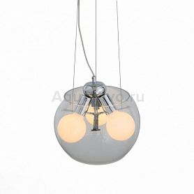 Подвесной светильник ST Luce Uovo SL512.103.03, арматура металл, цвет хром, плафон стекло, цвет прозрачный - фото 1
