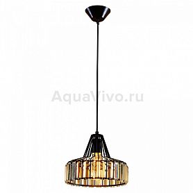 Подвесной светильник Citilux Эдисон CL450211, арматура черная, плафон хрусталь прозрачный, 26х26 см - фото 1