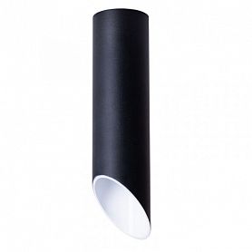 Точечный светильник Arte Lamp Pilon A1622PL-1BK, арматура цвет черный, плафон/абажур металл, цвет белый/черный - фото 1