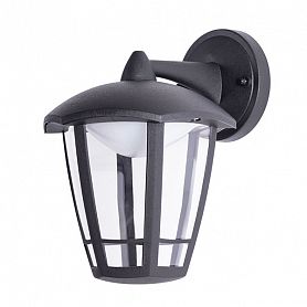 Настенный светильник Arte Lamp Enif A6064AL-1BK, арматура черная, плафон пластик прозрачный, 16х19 см - фото 1