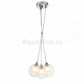 Подвесной светильник ST Luce Dualita SL431.113.03, арматура металл, цвет хром, плафон стекло, цвет прозрачный, белый - фото 1