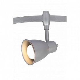 Трековый светильник Arte Lamp Rails Heads A3058PL-1SI, арматура цвет серебро, плафон/абажур металл, цвет серый - фото 1
