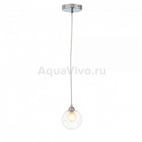 Подвесной светильник ST Luce Dualita SL431.113.01, арматура металл, цвет хром, плафон стекло, цвет прозрачный, белый - фото 1