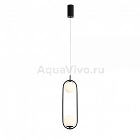 Подвесной светильник ST Luce Donolo SL395.403.02, арматура металл, цвет черный, плафон стекло, цвет белый - фото 1