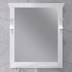 Зеркало Опадирис Риспекто 85x100, цвет белый матовый - фото 1