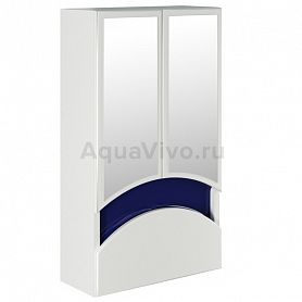 Шкаф-зеркало Mixline Радуга 46x80, цвет белый / синий - фото 1