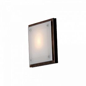 Настенный светильник Citilux 938 CL938311, арматура хром / венге, плафон стекло белое, 30х30 см - фото 1