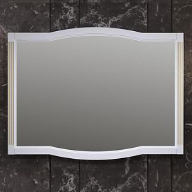 Зеркало Опадирис Лаура 120x90, цвет белый с золотой патиной - фото 1