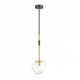 Подвесной светильник Odeon Light Stono 4789/1, арматура черная, плафон стекло прозрачное - фото 1