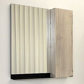 Шкаф-зеркало Comforty Бонн 75, цвет дуб дымчатый / графит - фото 1
