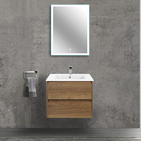 Мебель для ванной Vincea Gio 60, с 2 ящиками, цвет табачный дуб - фото 1