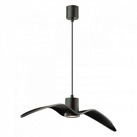 Подвесной светильник Odeon Light Birds 4902/1B, арматура черная, плафон стекло черное - фото 1