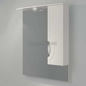 Шкаф-зеркало Какса-А Каприз-Н 80, правый, с подсветкой, цвет белый - фото 1