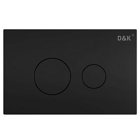 Кнопка смыва D&K Venice DB1029025 для унитаза, цвет черный - фото 1
