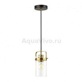Подвесной светильник Odeon Light Kovis 4653/1, арматура цвет золото/черный, плафон/абажур стекло, цвет прозрачный - фото 1