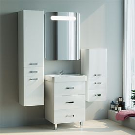 Мебель для ванной Mixline Стив 60, с 3 ящиками, цвет белый - фото 1