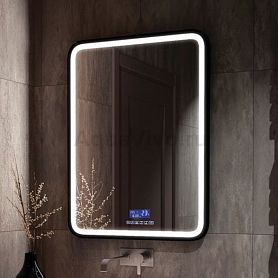 Зеркало Art & Max Genova 60x80, с подсветкой, функцией антизапотевания и многофункциональной панелью - фото 1