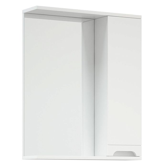 Шкаф-зеркало Corozo Лея 60, правый, цвет белый