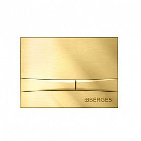Кнопка смыва Berges Novum F9 040059 для унитаза, цвет золото глянец - фото 1