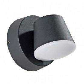 Настенный светильник Arte Lamp Chico A2212AL-1BK, арматура черный, плафон металл / акрил белый / черный, 12х13 см - фото 1