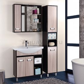 Мебель для ванной Оника Гамма 75.10, цвет венге луизиана / ясень шимо - фото 1