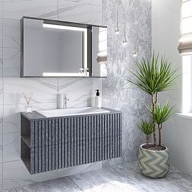 Мебель для ванной Stella Polar Дэрри 100, цвет бетон / цемент - фото 1